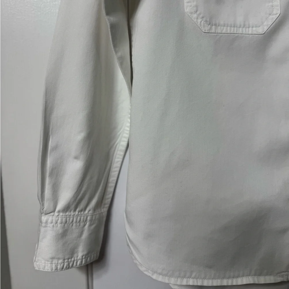 Madewell shirt XXS white button front collar pocket each breast long sleeve NWOT - Picture 3 of 13